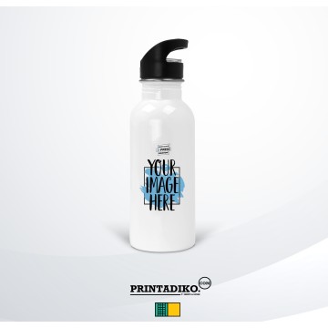 Water Bottle With Straw 600ml