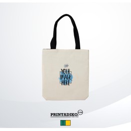 Tote Bag Linen Black 34x38cm