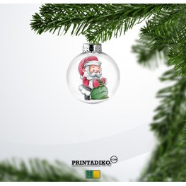 Christmas Ornament Plastic Round 4.3cm