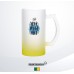 Beer Mug 16oz Frosted Colored Bottom