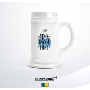 Beer Mug 22oz White